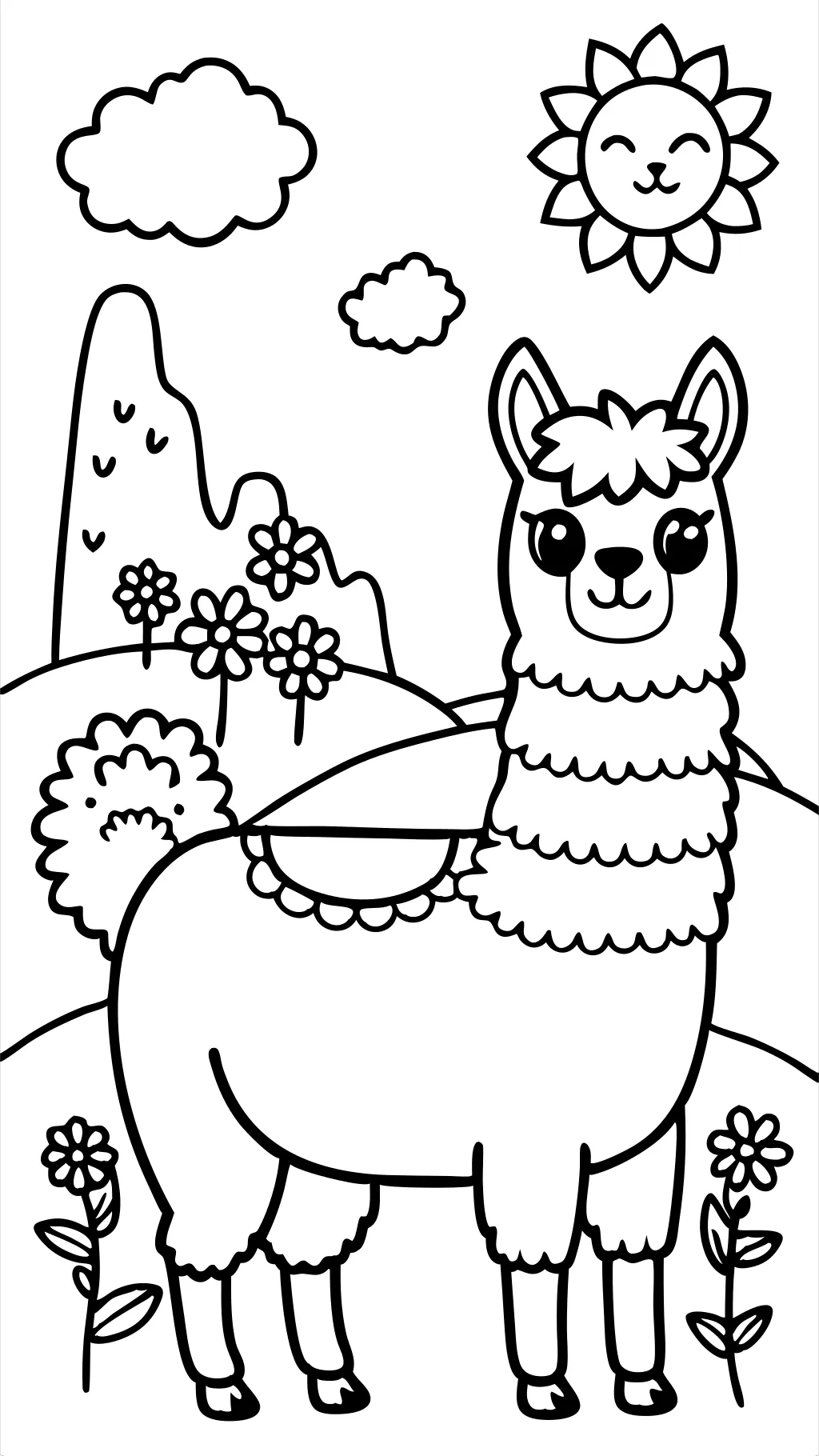 coloriage lama lama